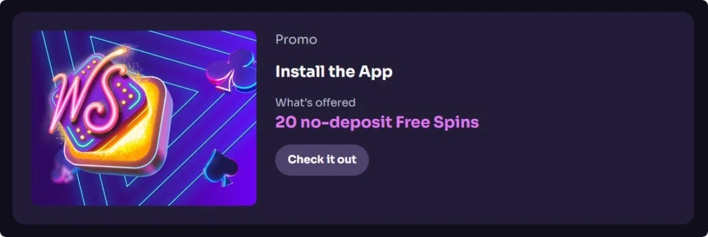 Promotion for Winspirit app