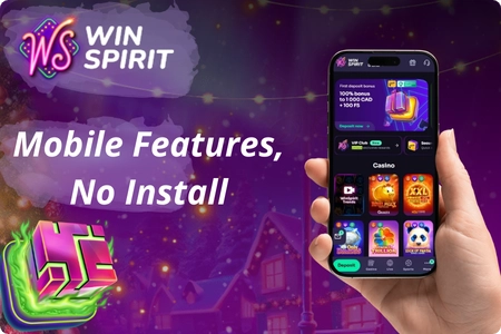 WinSpirit mobile casino features without app download