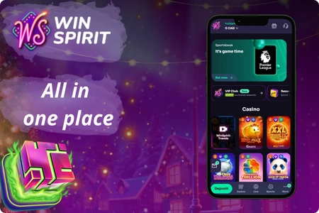 Casino and sportsbook combined in a single CAD account at WinSpirit