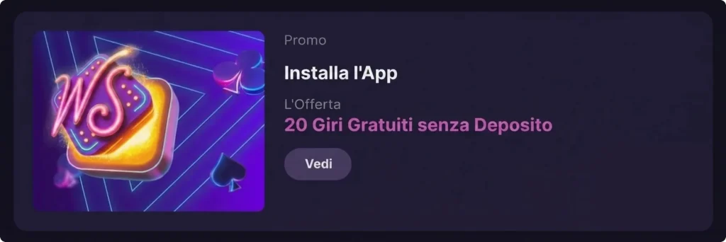 Promozione per l'app WinSpirit