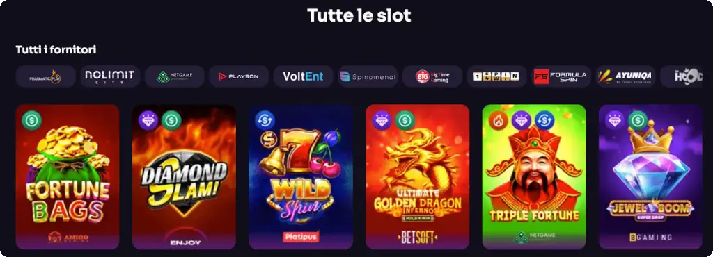 Oltre 1800 titoli slot da 75+ provider disponibili su WinSpirit