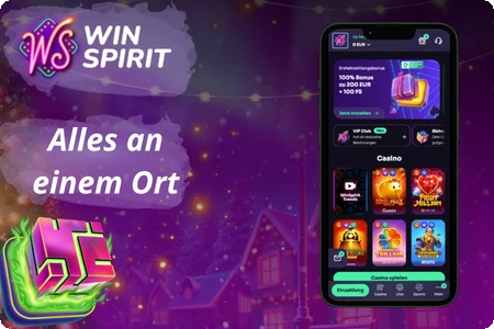 Casino und Sportwetten in einem einzigen EUR-Konto bei WinSpirit