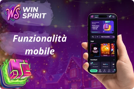Funzionalità del casinò mobile WinSpirit senza download dell'app
