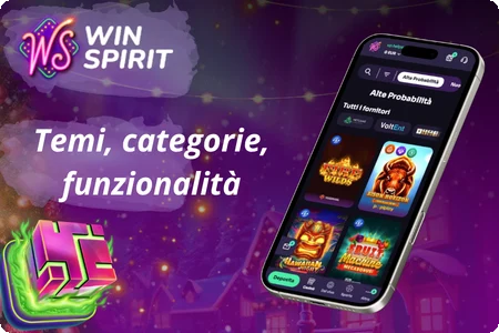 Slot Megaways, Hold and Win, Bonus Buy e jackpot filtrate per categoria su WinSpirit