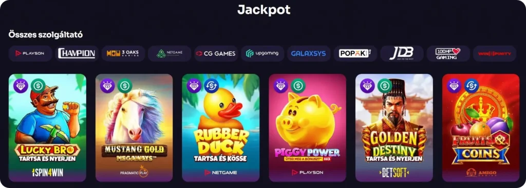 Fix és hálózati jackpot-poolok a WinSpirit kaszinó játékaiban