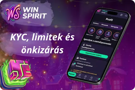 WinSpirit fiók KYC ellenőrzés és felelős szerencsejáték eszközök