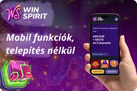WinSpirit mobil kaszinó funkciók alkalmazás letöltés nélkül