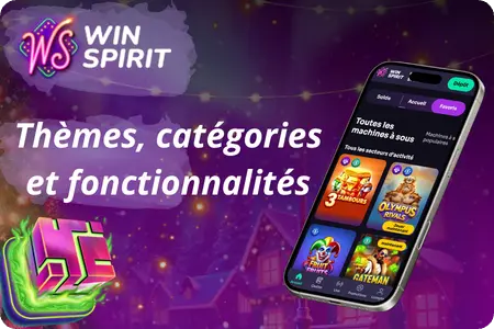 Megaways, Hold and Win, Bonus Buy et jackpots filtrés par catégorie chez WinSpirit
