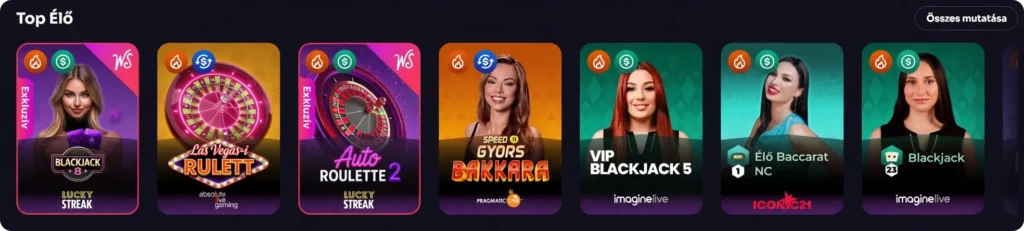 Evolution és Pragmatic Live asztalok valódi osztókkal a WinSpiritnél