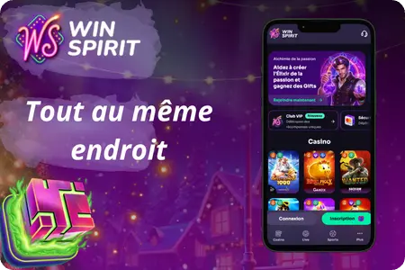 Casino et sportsbook combinés dans un seul compte EUR chez WinSpirit